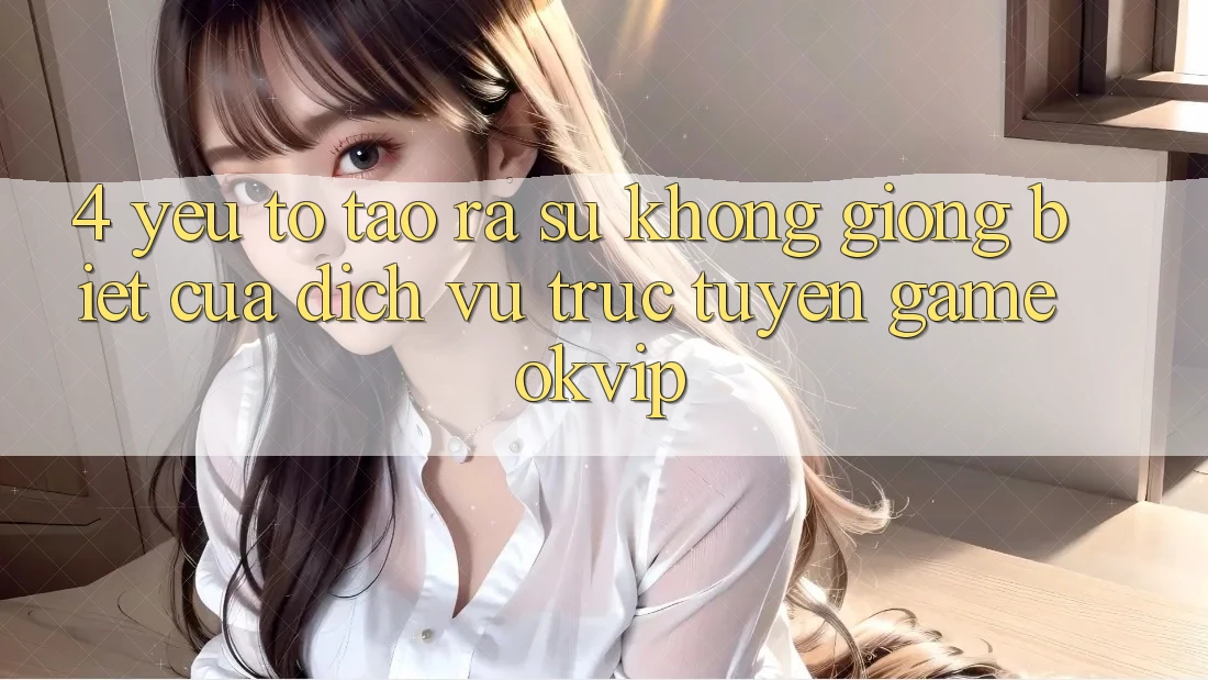 4. Yếu Tố Tạo ra Sự Không giống Biệt Của Dịch vụ trực tuyến Game OKVIP 4. Yếu Tố Tạo ra Sự Không giống Biệt Của Dịch vụ trực tuyến Game OKVIP