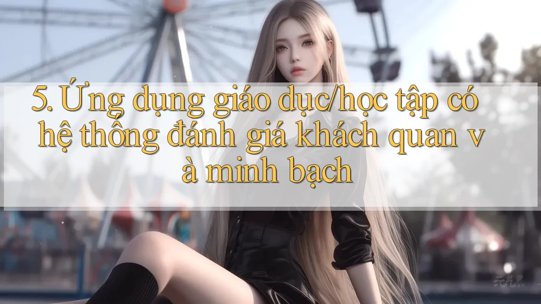 5. Ứng dụng giáo dục/học tập có hệ thống đánh giá khách quan và minh bạch 5. Ứng dụng giáo dục/học tập có hệ thống đánh giá khách quan và minh bạch