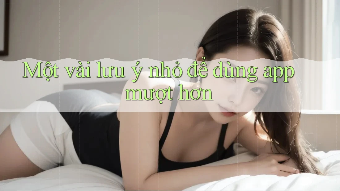 Một vài lưu ý nhỏ để dùng app mượt hơn