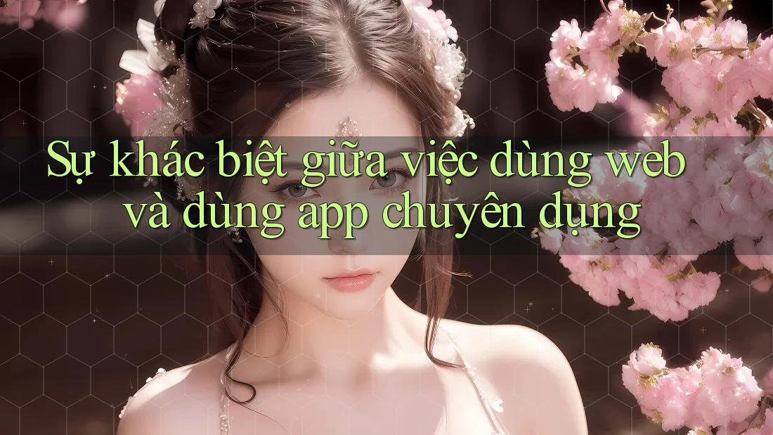 Sự khác biệt giữa việc dùng web và dùng app chuyên dụng